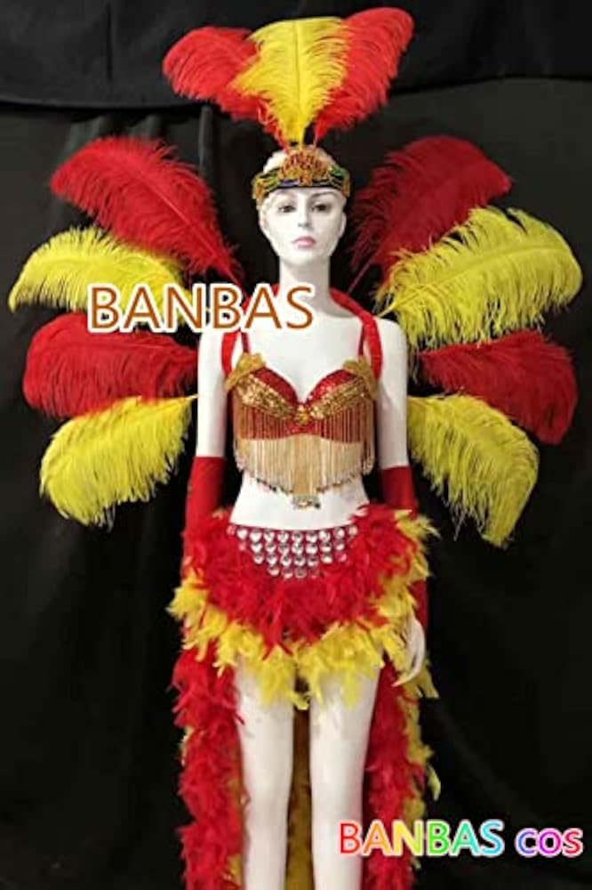 サンバコスチューム、￼サンバ衣装 Amazon.co.jp: [QLPLYZON] サンバ 衣装 羽 コスプレ ダンス